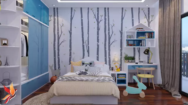 thiết kế nội thất phòng ngủ bé trai10