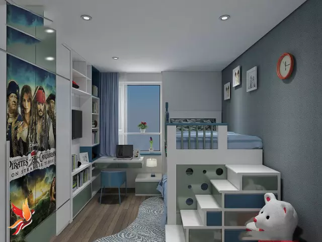 thiết kế nội thất phòng ngủ bé trai8