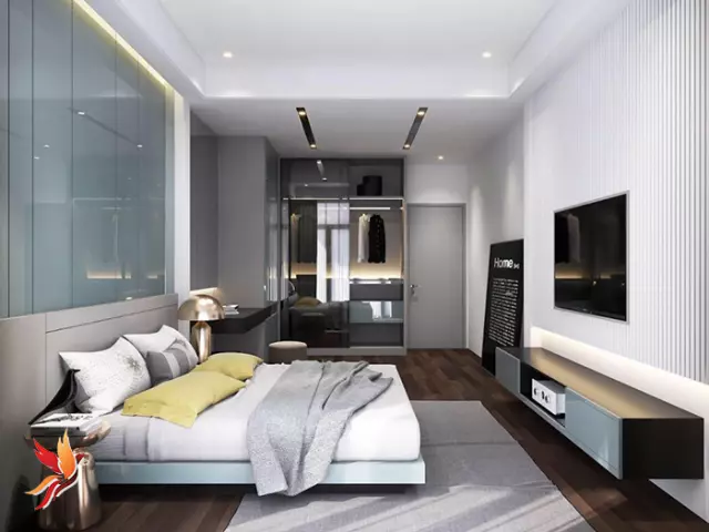 thiết kế nội thất hiện đại của phòng ngủ10