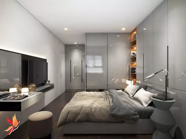 thiết kế nội thất hiện đại của phòng ngủ2