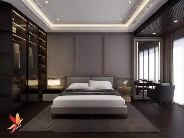 thiết kế nội thất hiện đại của phòng ngủ3