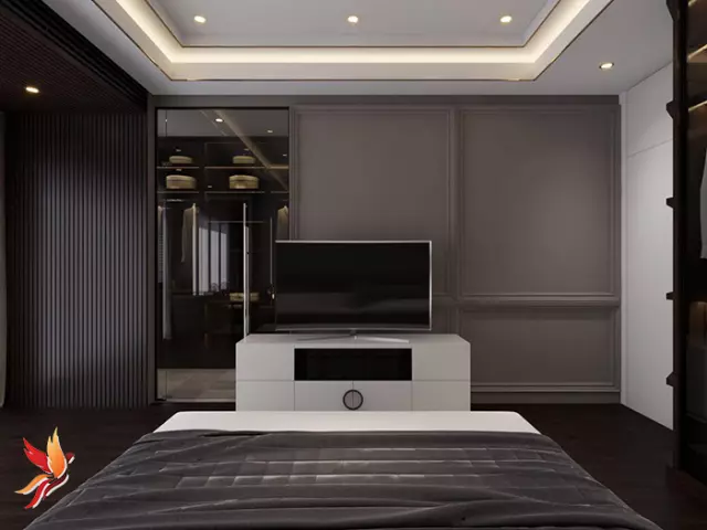 thiết kế nội thất hiện đại của phòng ngủ5