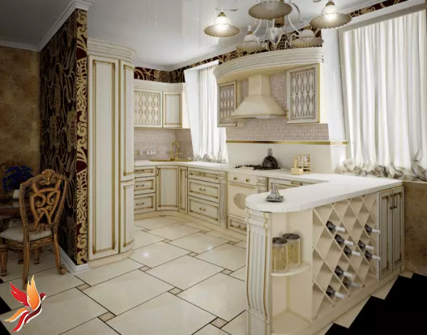 thiết kế nội thất phòng bếp cổ điển10