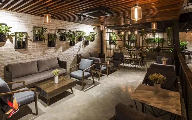 thiết kế nội thất quán cafe không gian xanh6